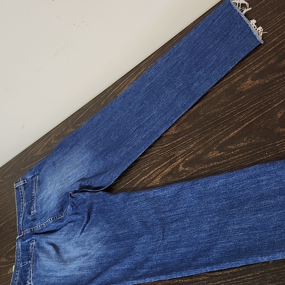 Ramy Brook Zayne Jeans size 32 Seams Ankle Frayed Straight Leg - Picture 8 of 8